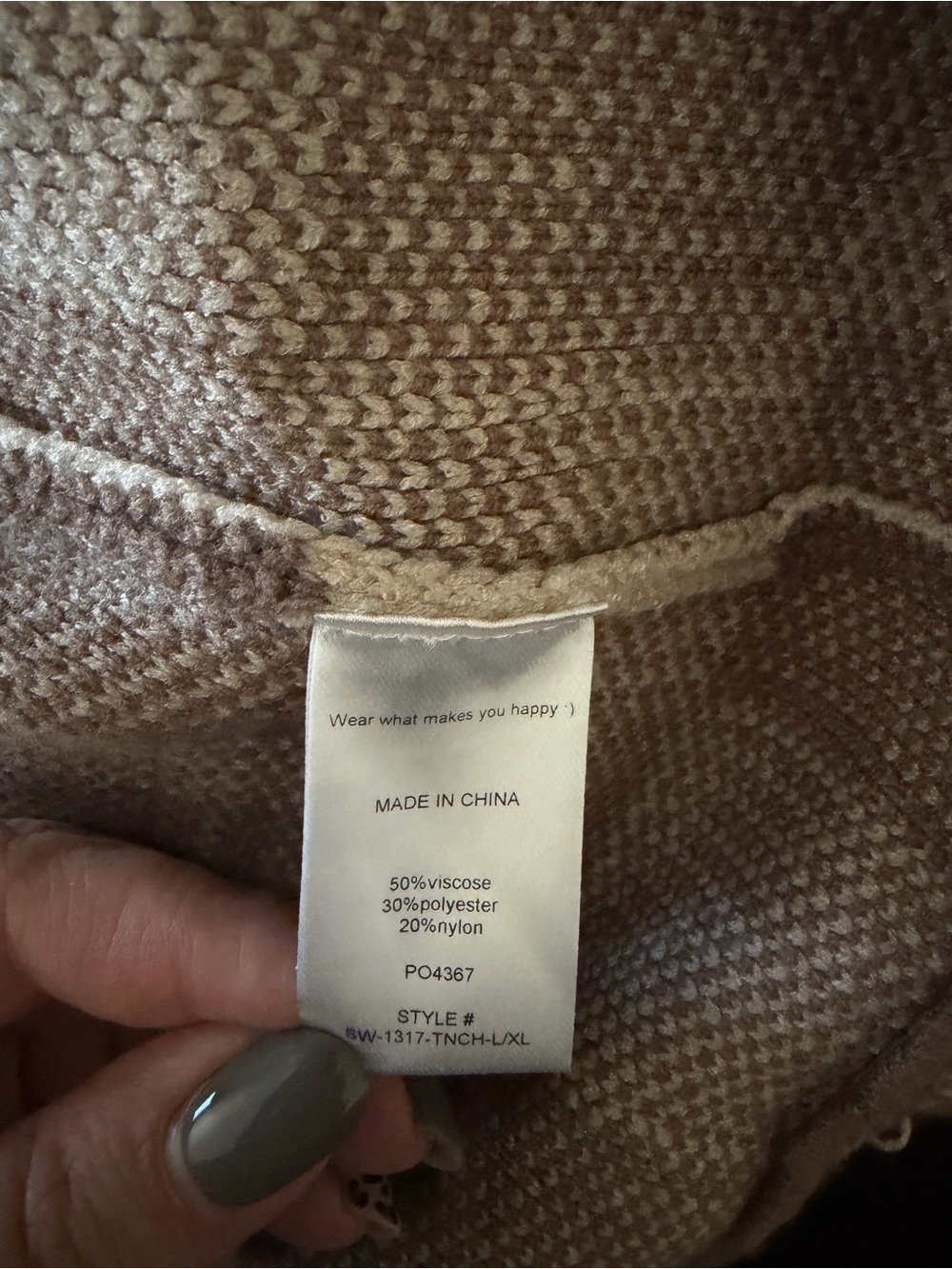 Luxe Fringe Blanket Cardigan in Neutral Check Deliciousness - Picture 7 of 7